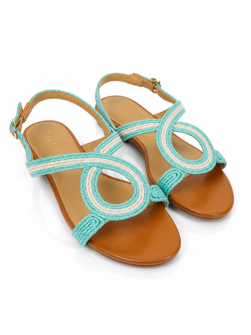 NWOT TALBOTS Keri Raffia Straw Strappy Sandals 7
